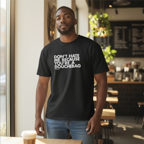 Canvas Funny Graphic Tee ✦ Black 4XL Cotton Crewneck ✦ Don’t Hate Me Quote EUC - Picture 5 of 7